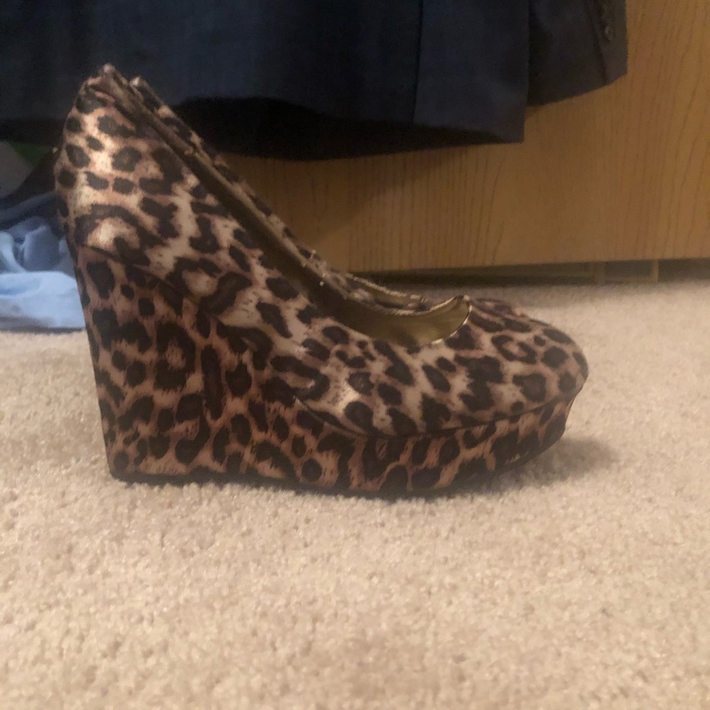 Cheetah print wedge